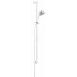 Kúpeľne Ptáček - KLUDI ZENTA sprchový set 900mm, ručná sprcha, 3 prúdy,  hadica, tyč, biela/chróm