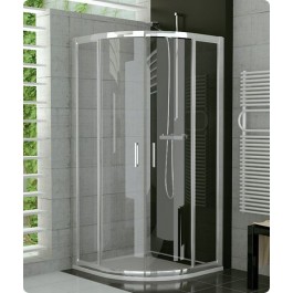 Kúpeľne Ptáček - SANSWISS TOP LINE TER sprchový kút 800x1900mm, štvrťkruh,  s dvojkrídlovými dverami, aluchróm/číre sklo
