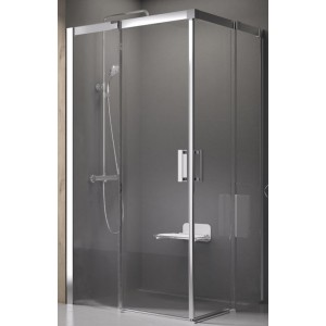 Kúpeľne Ptáček - RAVAK MATRIX MSRV4 90 sprchovací kút 90x90 cm, rohový  vstup, posuvné dvere, lesk/sklo transparent