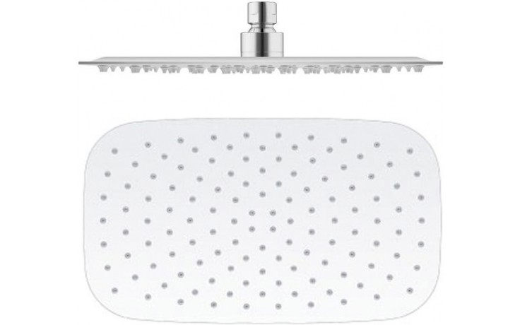 Kúpeľne Ptáček - EASY hlavová sprcha 400x235mm, pre pevnú sprchu, nerez