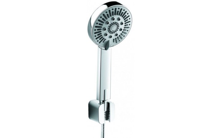 Kúpeľne Ptáček - KLUDI A-QA S ručná sprcha pr. 120mm, 3 prúdy, s držiakom a  hadicou, chróm