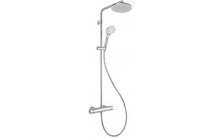 Kúpeľne Ptáček - CONCEPT 100 NEW sprchový set, s termostatickou batériou, s  ručnou a pevnou sprchou, chróm