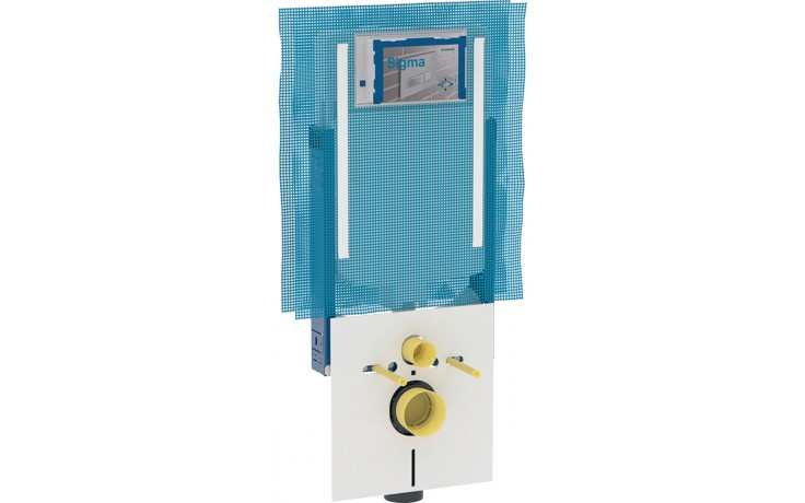 Kúpeľne Ptáček - GEBERIT KOMBIFIX predstenový modul 420x80x1090mm, pre  závesné WC, s nádržkou Sigma 8cm, na odsávanie zápachu s odvodom vzduchu