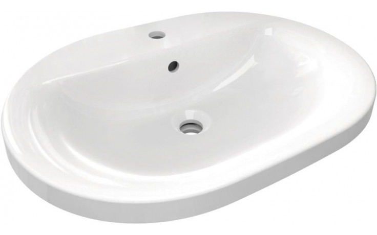 Kúpeľne Ptáček - IDEAL STANDARD CONNECT umývadlo 620x460mm zápustné, ovál,  s otvorom a prepadom biela E504001