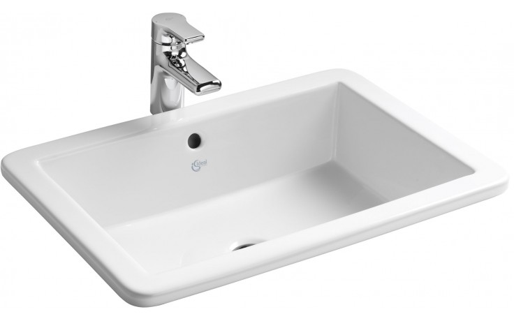 Kúpeľne Ptáček - IDEAL STANDARD STRADA umývadlo 595x435mm zápustné, bez  otvoru s prepadom biela