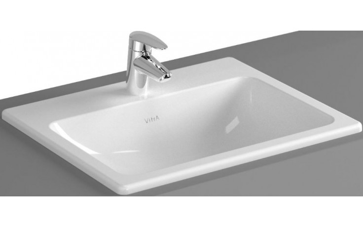 Kúpeľne Ptáček - VITRA S20 umývadlo zápustné 550x450mm, s otvorom, s  prepadom, biela