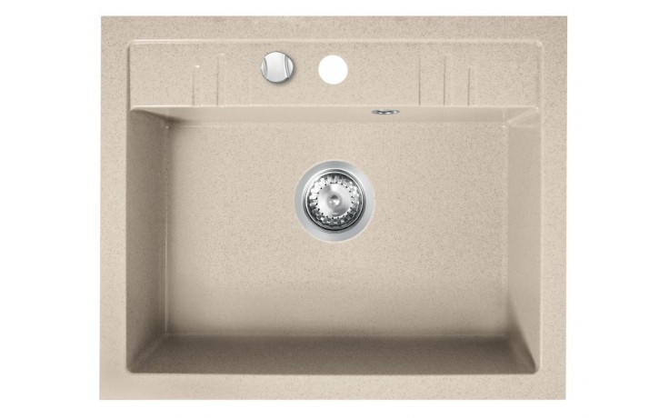 Kúpeľne Ptáček - NOVASERVIS granitový drez 580x480 mm, 2 otvory, piesok