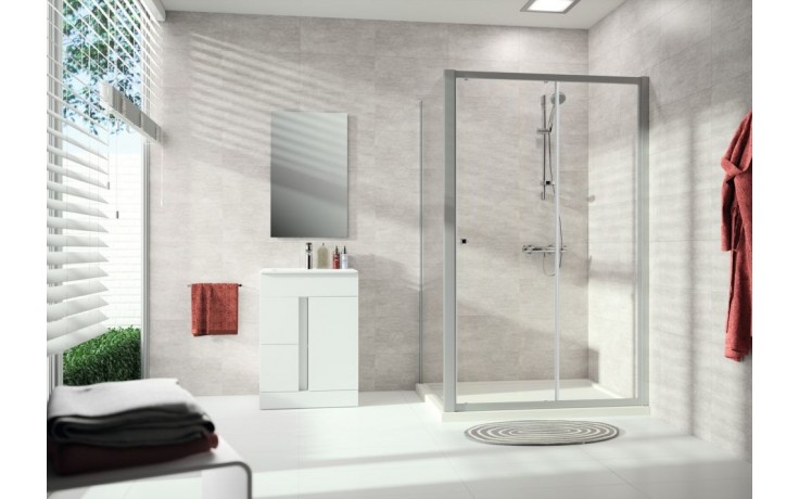 Kúpeľne Ptáček - CONCEPT 100 NEW sprchová stena 800x1900mm bočná,  biela/číre sklo AP
