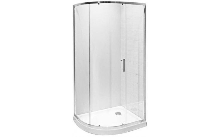 Kúpeľne Ptáček - JIKA TIGO asymetrický sprchovací kút 980x780x1950mm  ľavopravá varianta, strieborná/transparentná