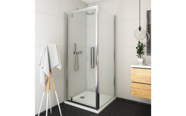 Kúpeľne Ptáček - ROTH EXCLUSIVE LINE ECDO1N/900 sprchové dvere 900x2050mm  jednokrídlové na inštaláciu do niky, brillant/transparent