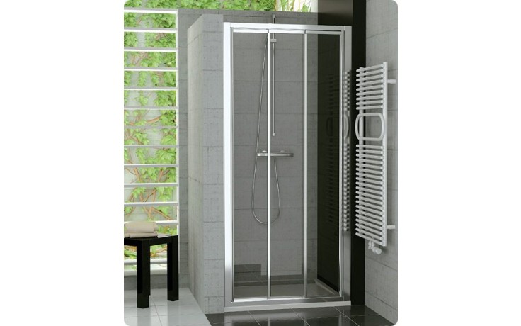 Kúpeľne Ptáček - SANSWISS TOP LINE TOPS3 sprchové dvere 1100x1900mm,  trojdielne posuvné, aluchróm/číre sklo