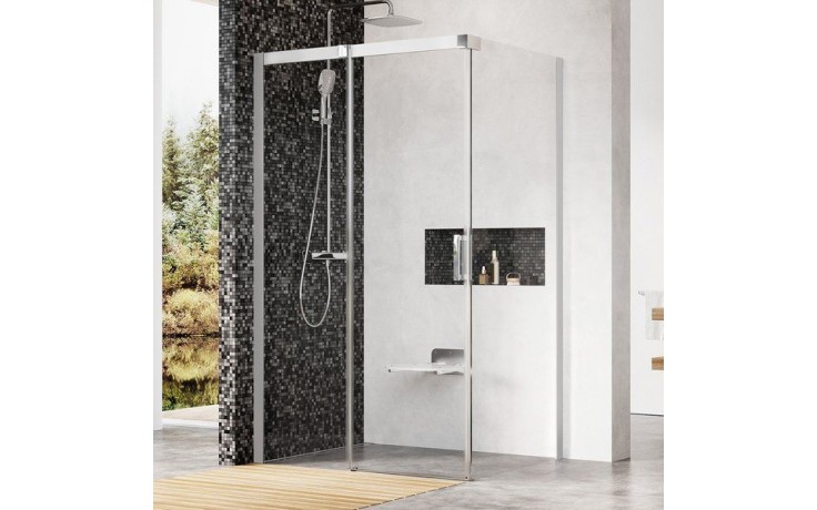 Kúpeľne Ptáček - RAVAK MATRIX MSDPS 120x90 L sprchový kút  1185-1205x885-905x1950mm, ľavý, s pevnou stenou, sklo, satin/transparent
