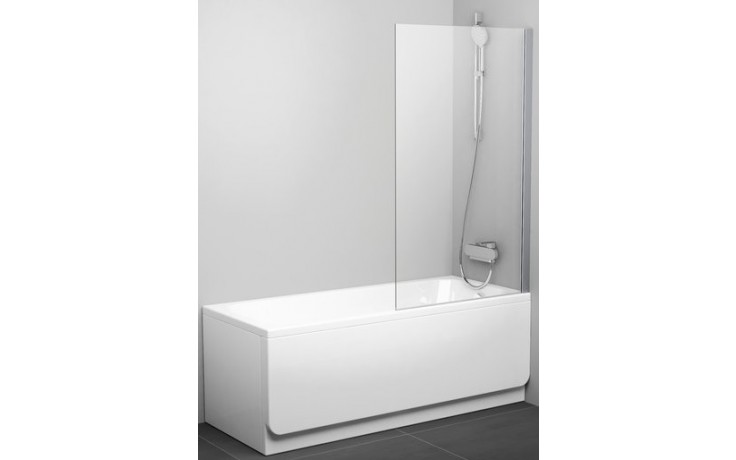 Kúpeľne Ptáček - RAVAK PVS1 80 vaňová zástena 800x1400mm, jednodielna,  pevná, satin/transparent