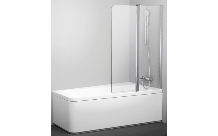 Kúpeľne Ptáček - RAVAK 10° CVS2 100R vaňová zástena 990x1500mm, dvojdielna,  pohyblivá, pravá satin/transparent