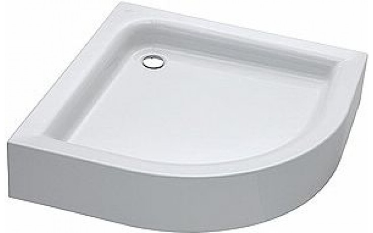 Kúpeľne Ptáček - KOLO STANDARD PLUS sprchová vanička 900x900x205mm,  štvrťkruhová, s integrovaným panelom, akrylátová, biela