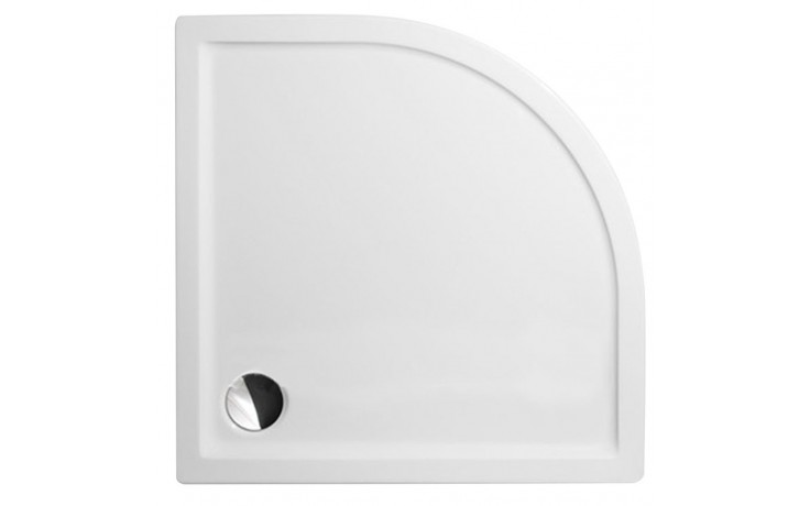 Kúpeľne Ptáček - ROTH FLAT ROUND sprchová vanička 800x800x50mm, R550,  štvrťkruhová, akrylátová, biela