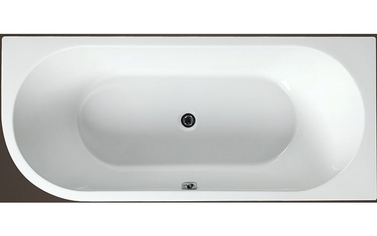 Kúpeľne Ptáček - SANTECH GEMINI asymetrická vaňa 1700x750x430mm, bez  nožičiek, pravá, akrylát, biela