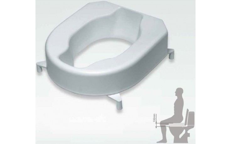 Kúpeľne Ptáček - MKW MONARCH nadstavec na WC sedadlo, výška 10cm,  termoplast, biela