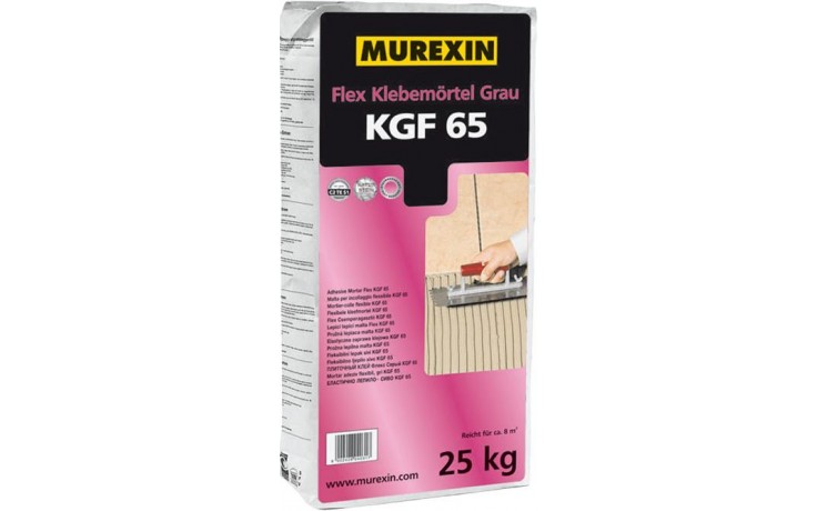 Kúpeľne Ptáček - MUREXIN FLEX KGF 65 malta lepiaca 25kg, flexibilná,  vodovzdorná, mrazuvzdorná, na tenkovrstvové lepenie, šedá