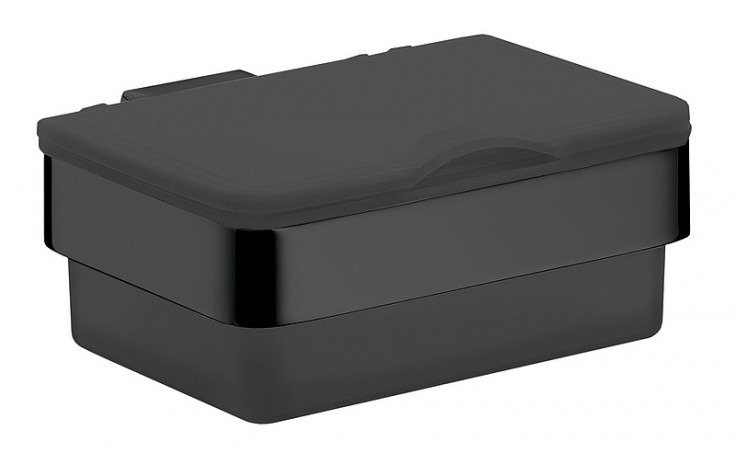 Kúpeľne Ptáček - EMCO CONCEPT BLACK zásobník na vlhčené obrúsky, nástenný,  matná čierna