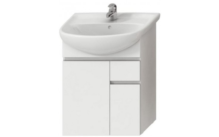 Kúpeľne Ptáček - Jika LYRA skrinka pod umývadlo 540x315mm, 2 dvierka, 1  zásuvka, biela/biely lak