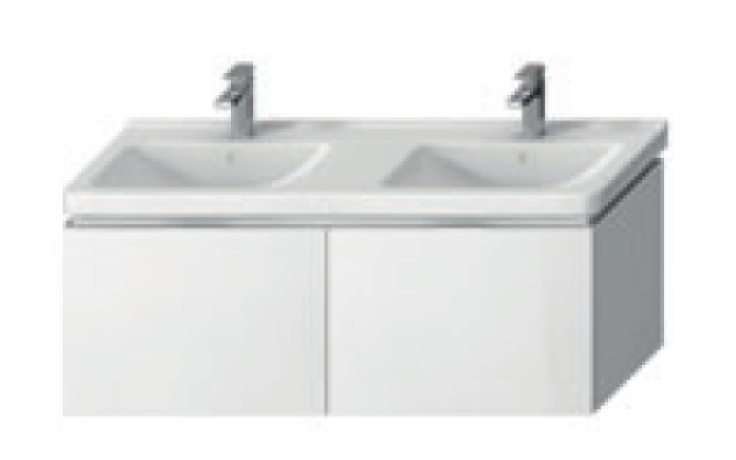 Kúpeľne Ptáček - JIKA CUBITO-N skrinka pod dvojumývadlo 1280x467x480mm,  biela lesklá lakovaná