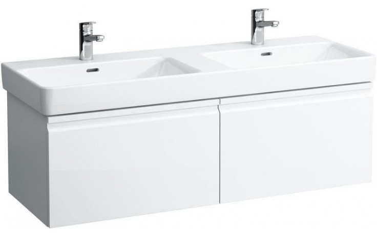 Kúpeľne Ptáček - LAUFEN PRO S skrinka pod dvojumývadlo 1258x450x397mm, s 2  zásuvkami a vnútornou zásuvkou, biela, mat