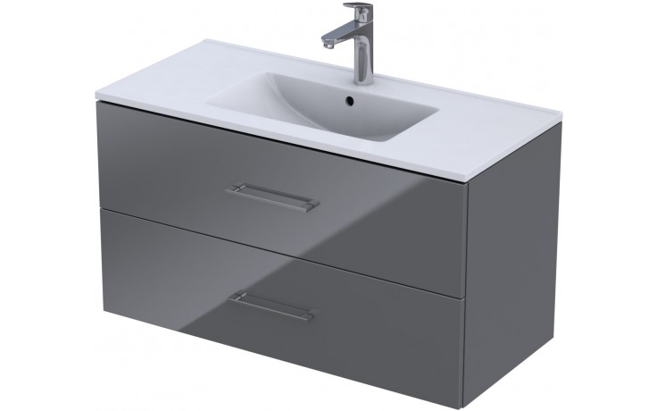 Kúpeľne Ptáček - CONCEPT 250 skrinka pod umývadlo 1000x457x550mm, závesná,  dve zásuvky, antracit