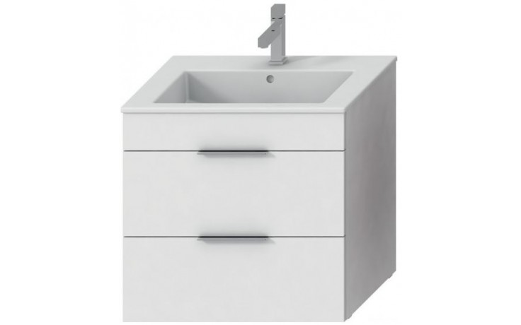 Kúpeľne Ptáček - JIKA CUBE skrinka s umývadlom 650x430x607mm, s 2  zásuvkami, biela/biela