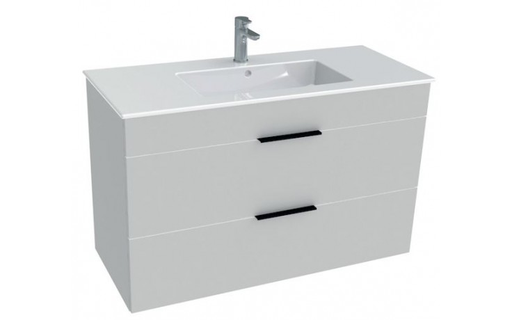 Kúpeľne Ptáček - JIKA CUBE skrinka s umývadlom 1000x430x607mm, 2 zásuvky,  biela