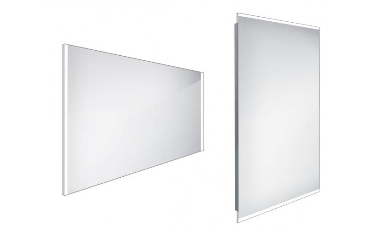 Kúpeľne Ptáček - NIMCO 11000 kúpeľňové zrkadlo 1000x700mm, podsvietené LED  po stranách, ostré rohy, hliník