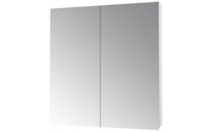 DŘEVOJAS PREMIUM GA2E 60 zrkadlová skrinka 60x73,9x13,8 cm, s el. zásuvkou, lamino, lesklá biela