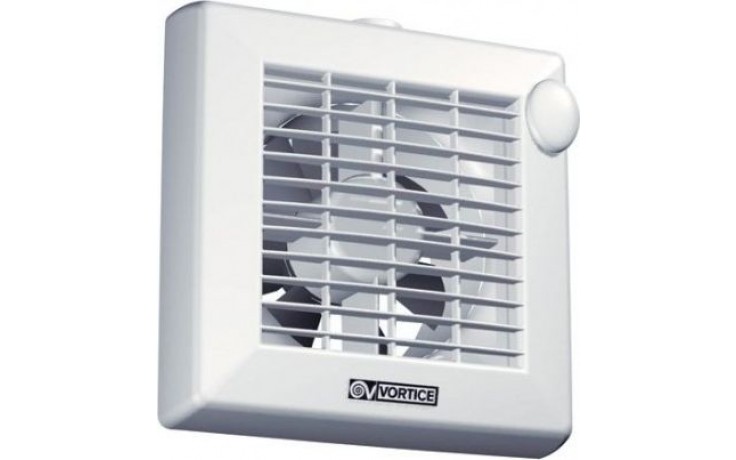 Kúpeľne Ptáček - VORTICE PUNTO M 100/4"AT axiálny odsávací ventilátor, so  žalúziou a dobehom, biela