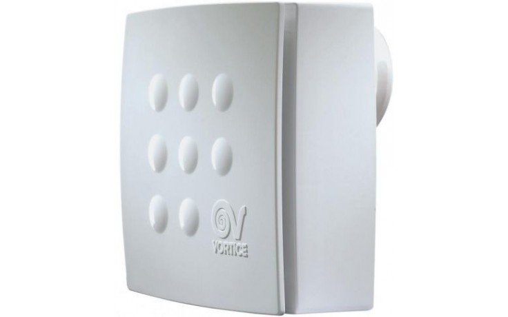 Kúpeľne Ptáček - VORTICE VORT QUADRO MICRO 100 T HCS radiálny ventilátor  100 mm, nástenný/stropný, s časovačom, čidlom vlhkosti a spätnou klapkou