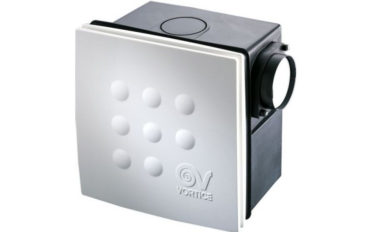 Kúpeľne Ptáček - VORTICE QUADRO MICRO 100 I radiálny ventilátor 100 mm,  nástenný/stropný, so spätnou klapkou