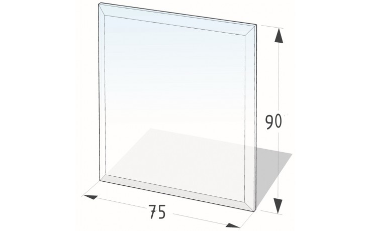 Kúpeľne Ptáček - LIENBACHER sklo pod pec 750x900mm, obdĺžnik