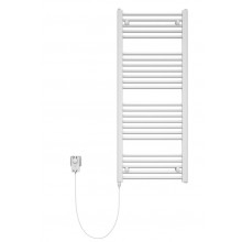 KORADO KORALUX LINEAR CLASSIC - E kúpeľňový radiátor 1220/450, tyč vľavo zo skrine/zásuvky, biela RAL9016