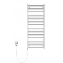 KORADO KORALUX LINEAR COMFORT - E kúpeľňový radiátor 1220/450, tyč vľavo zo skrine/zásuvky, biela RAL9016