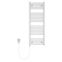 KORADO KORALUX RONDO CLASSIC - E kúpeľňový radiátor 1220/450, tyč vľavo zo skrine/zásuvky, biela RAL9016