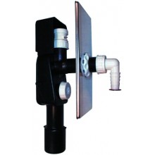 HL zápachová uzávera DN40/50 podomietková vodná, integrovaný privzdušňovací ventil, pre práčky a umývačky, nerez oceľ/polyetylén