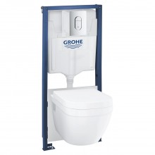 GROHE RAPID SL sada 5v1 predstenový modul pre WC + závesné WC + tlačidlo, stavebná výška 1,13 M