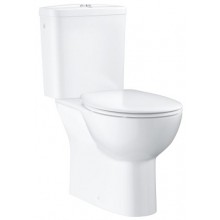 GROHE BAU CERAMIC WC kombi, so SoftClose sedadlom, Rimless splachovanie, spodný odpad, Dual-Flush, bočné napúšťanie, alpská biela