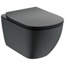 IDEAL STANDARD TESI závesné WC, so SoftClosing sedátkom, AquaBlade splachovanie, čierna