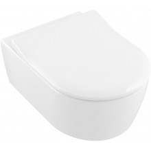 VILLEROY & BOCH AVENTO závesné WC, so SoftClosing sedátkom, DirectFlush splachovanie, CeramicPlus, alpská biela