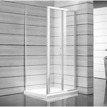 JIKA LYRA PLUS sprchové dvere 90x190 cm, zalamovacie, biela/sklo číre