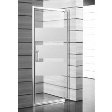 JIKA LYRA PLUS sprchové dvere 90x190 cm, pivotové, biela/sklo matné stripy
