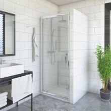 Kúpeľne Ptáček - ROTH LEGA LINE LLD2/1000 sprchové dvere 1000x1900mm  posuvné pre inštaláciu do niky, rámové, brillant/intimglass