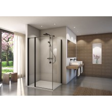 CONCEPT 200 sprchové dvere 80x200 cm, lietacie, čierna/číre sklo