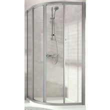 CONCEPT 70 sprchový kút 80x80 cm, R500, posuvné dvere, strieborná matná/sklo číre