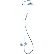 CRISTINA sprchový set s termostatickou batériou, hlavová sprcha, ručná sprcha, tyč, hadica, chróm